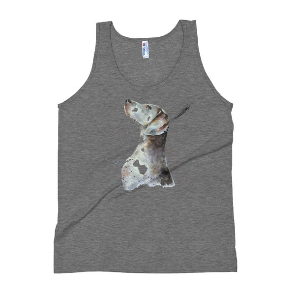 "Weimaraner: Regal" - Unisex Jersey Tank Top
