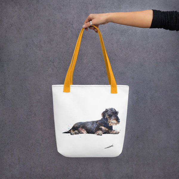 "Wire-Haired Dachshund (Version 1)" - Tote Bag