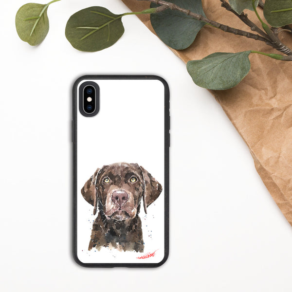"Chocolate Labrador (Version 1)" - Biodegradable iPhone Case