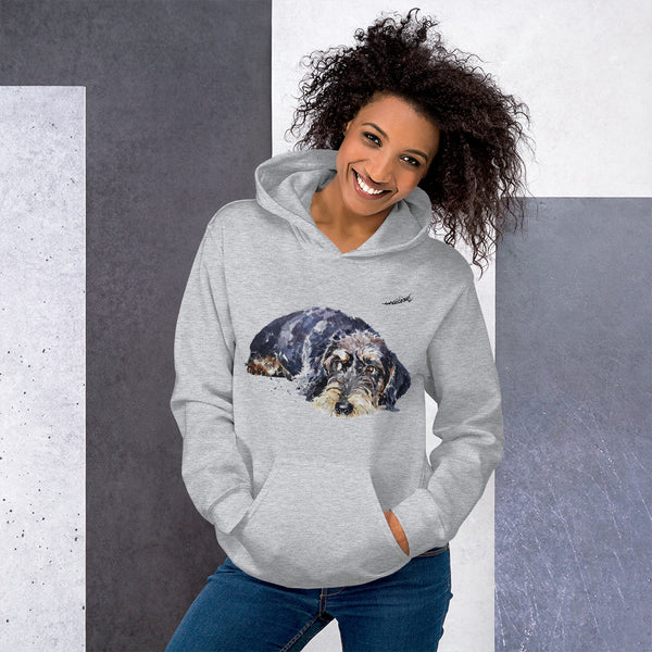 "Wire-Haired Dachshund (Version 4)" - Unisex Heavy Blend Hoodie