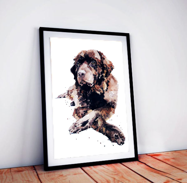Brown Newfoundland Dog" - Original Watercolour Art.Newfie Original Watercolour