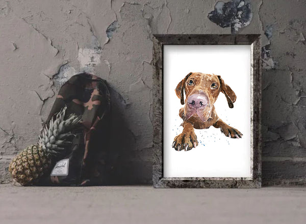 "Vizsla: Adorable" - Watercolour Print
