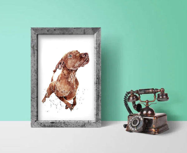 "Vizsla: What's Cooking?" - Watercolour Print