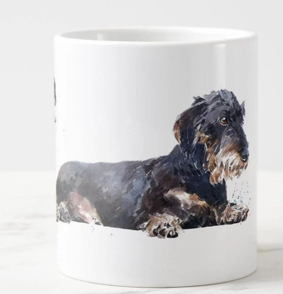 Large Wirehaired Dachshund version 2 Ceramic Mug 15 oz