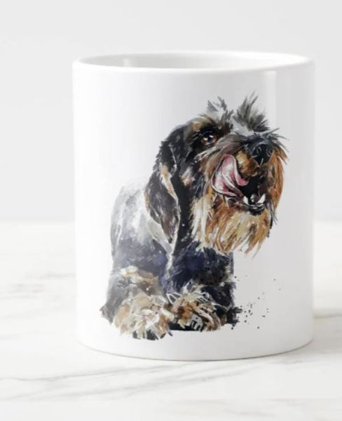 Large Wirehaired Dachshund III Ceramic Mug 15 oz
