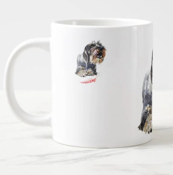 Large Wirehaired Dachshund III Ceramic Mug 15 oz