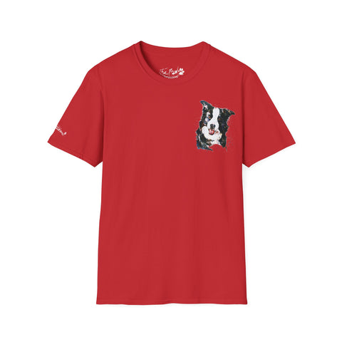 Border Collie Watercolour by Edswatercolours Unisex Softstyle T-Shirt