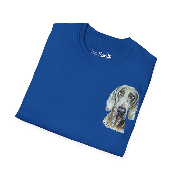 Weimaraner Rustic Watercolour by Edswatercolours Unisex Softstyle T-Shirt