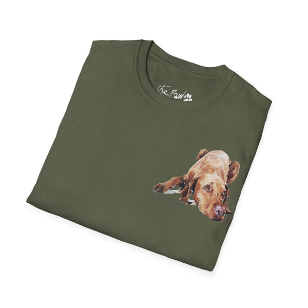 Vizsla II Rustic by Edswatercolours Unisex Softstyle T-Shirt