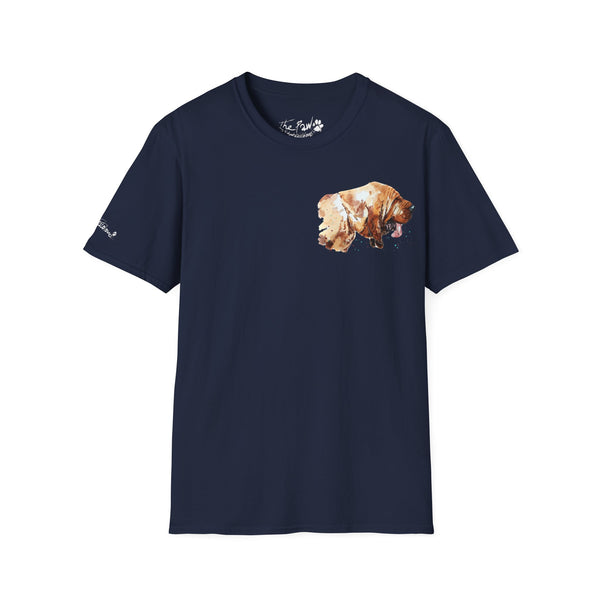 Bloodhound Watercolour by Edswatercolours Unisex Softstyle T-Shirt