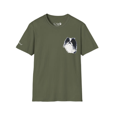 Japanese Chin Watercolour by Edswatercolours Unisex Softstyle T-Shirt.Japanese Chin T shirt,Japanese Chin Tee