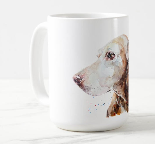 Lili Vizsla Ceramic Mug 15oz | Dog Lover Gift | Edswatercolours