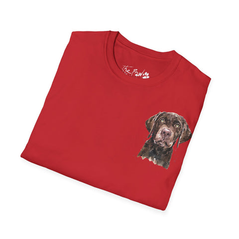 Chocolate Labrador Rustic by Edswatercolours Unisex Softstyle T-Shirt
