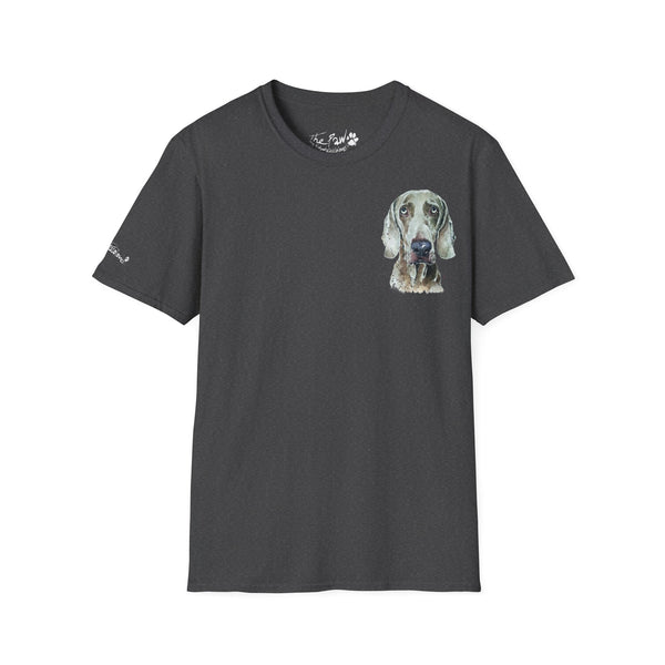 Weimaraner Rustic Watercolour by Edswatercolours Unisex Softstyle T-Shirt