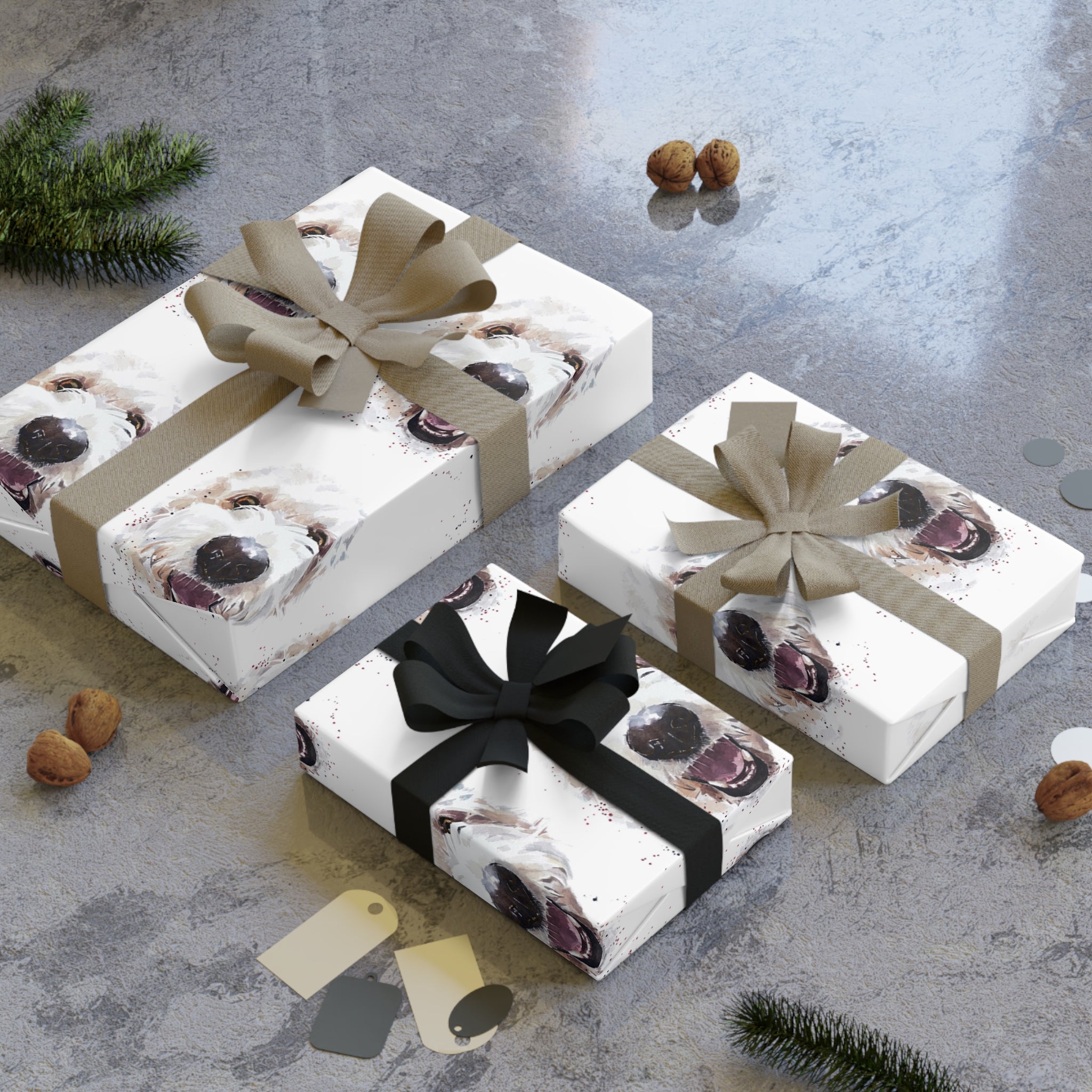 Goldendoodle Wrapping Paper Roll | Dog Lover Gift Wrap | Eco-Friendly Recyclable Wrapping Paper | Custom Printed Gift Wrap