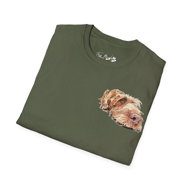 Wirehaired Vizsla Rustic by Edswatercolours Unisex Softstyle T-Shirt