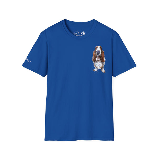 Basset Hound Watercolour by Edswatercolours Unisex Softstyle T-Shirt