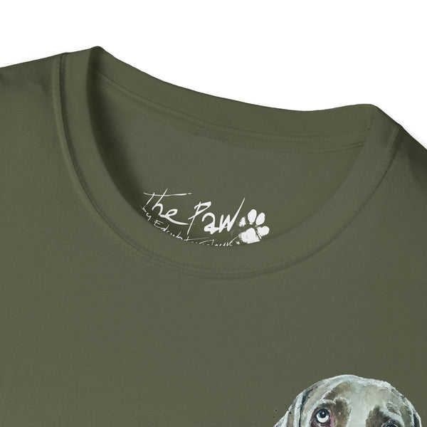 Weimaraner Rustic Watercolour by Edswatercolours Unisex Softstyle T-Shirt