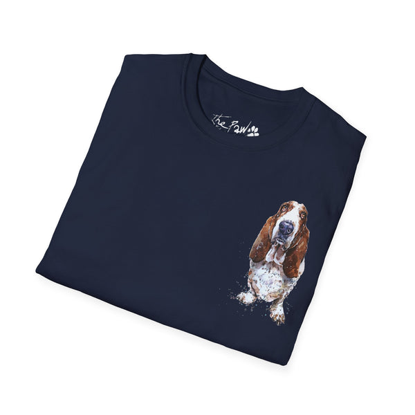 Basset Hound Watercolour by Edswatercolours Unisex Softstyle T-Shirt