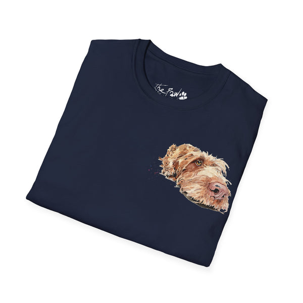 Wirehaired Vizsla Rustic by Edswatercolours Unisex Softstyle T-Shirt