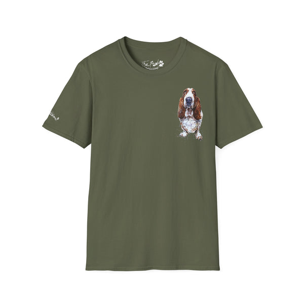 Basset Hound Watercolour by Edswatercolours Unisex Softstyle T-Shirt