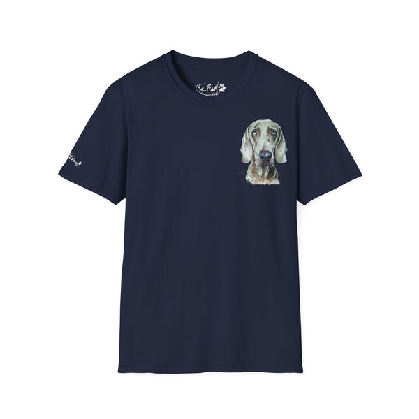 Weimaraner Rustic Watercolour by Edswatercolours Unisex Softstyle T-Shirt