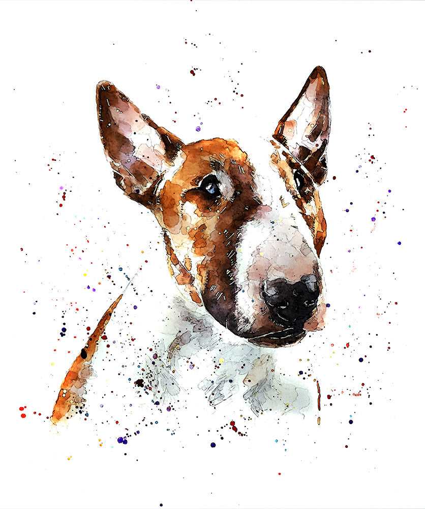 Bull Terrier Perfection | Dog Art Print | Edswatercolours