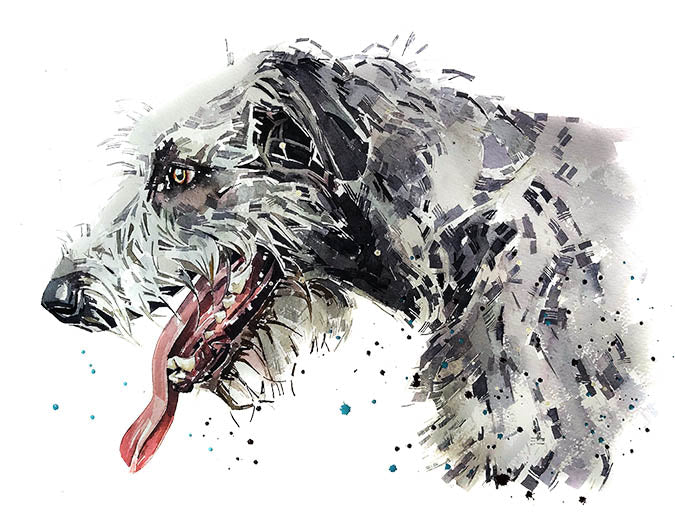 Irish Wolfhound | Original Watercolour | Dog Lover Gift | Edswatercolours