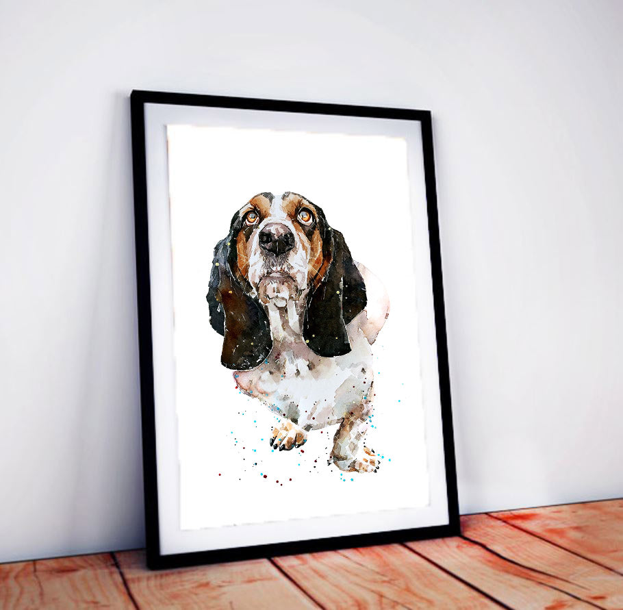 Basset Hound 3 | Dog Art Print | Edswatercolours