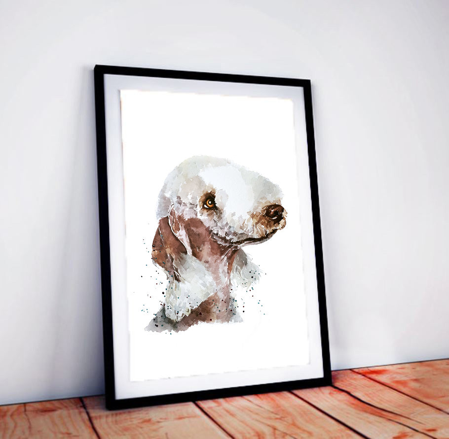 Bedlington Terrier | Original Watercolour | Dog Lover Gift | Edswatercolours