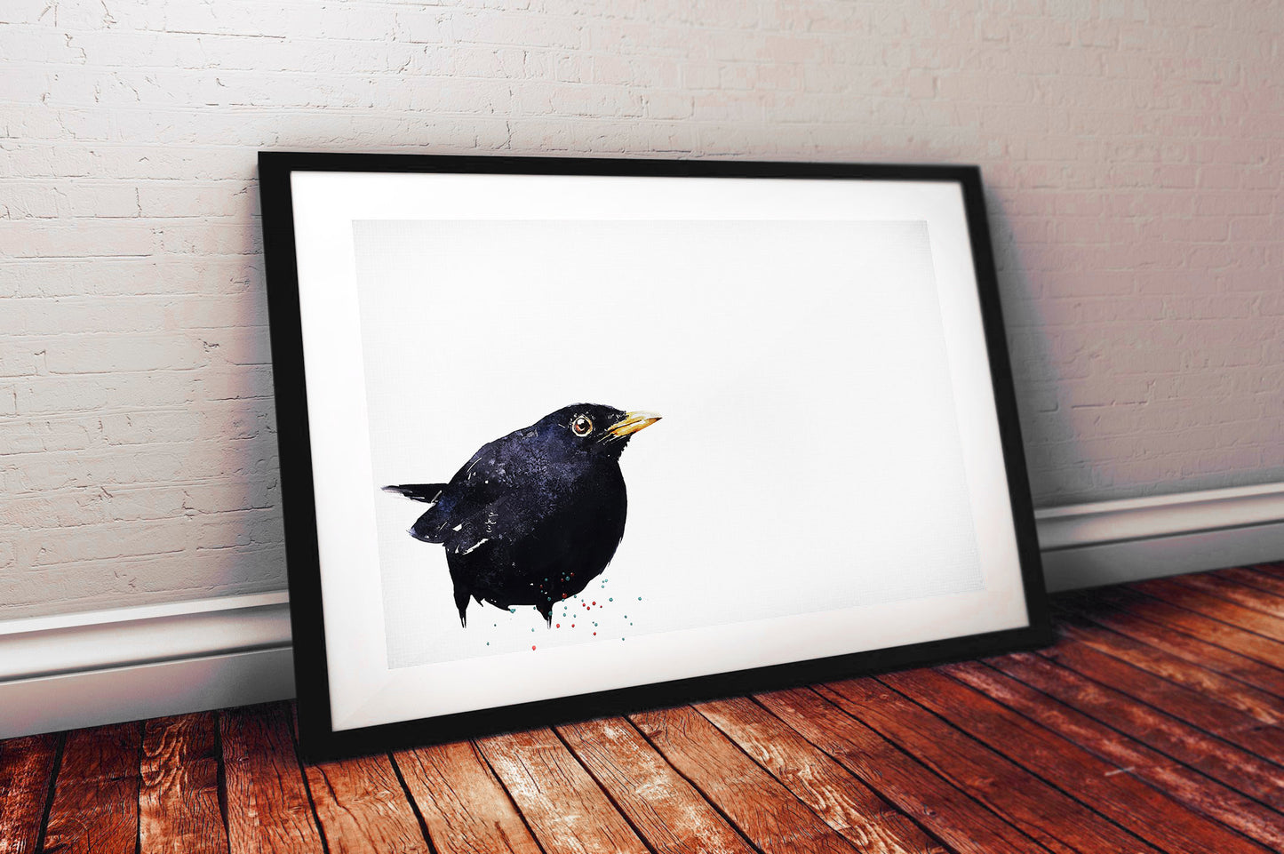 Blackbird Watercolour Art Print | Bird Lover Gift | Edswatercolours