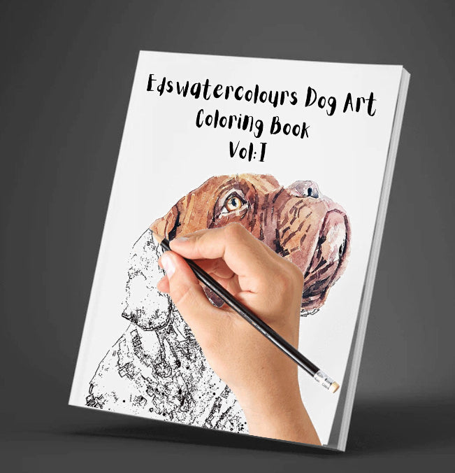 Edswatercolours Dog Art Coloring Book Vol.1 – Hilarious & Heartwarming Dog Illustrations to Colour | Dog Lover Gift | Relaxing Art Therapy