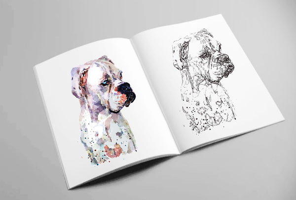 Edswatercolours Dog Art Coloring Book Vol.1 – Hilarious & Heartwarming Dog Illustrations to Colour | Dog Lover Gift | Relaxing Art Therapy