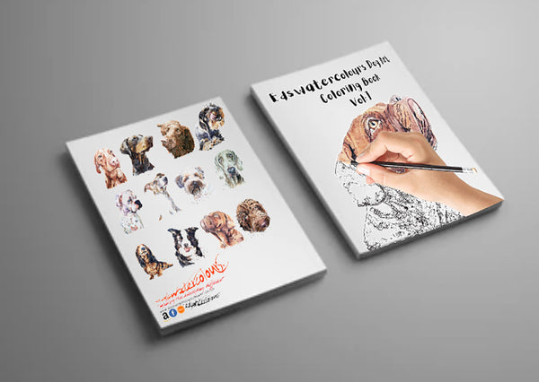 Edswatercolours Dog Art Coloring Book Vol.1 – Hilarious & Heartwarming Dog Illustrations to Colour | Dog Lover Gift | Relaxing Art Therapy