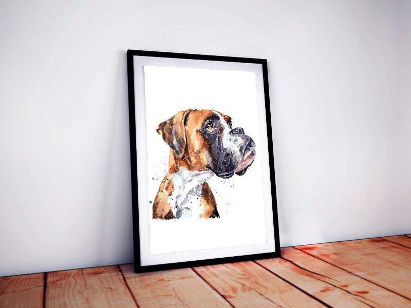 Boxer I | Original Watercolour | Dog Lover Gift | Edswatercolours