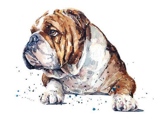 English Bulldog 2 | Dog Art Print | Edswatercolours