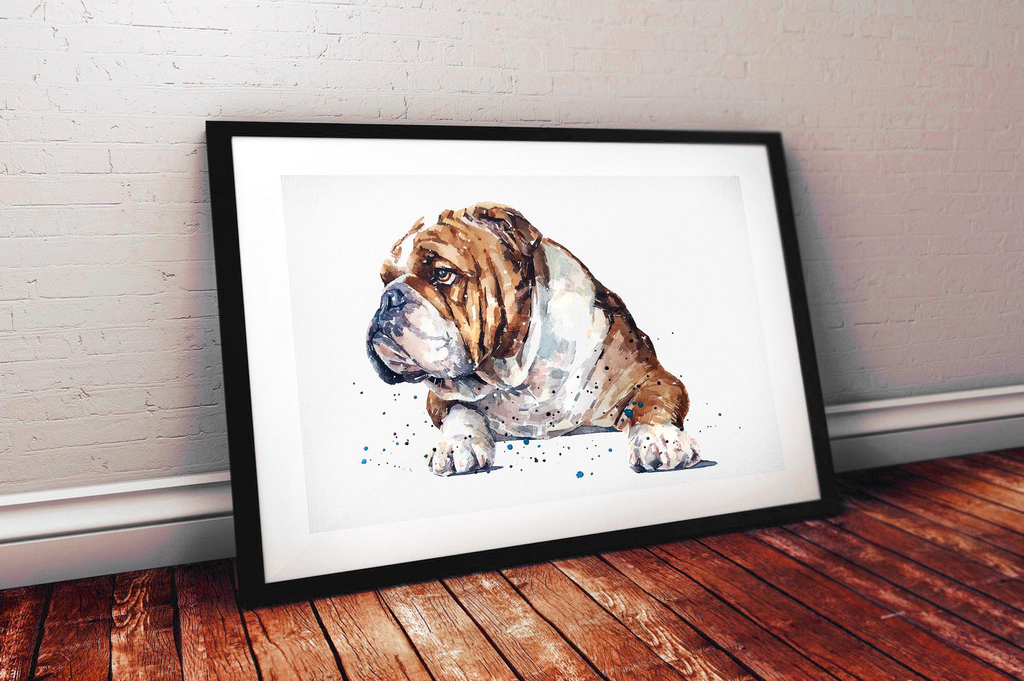 English Bulldog | Original Watercolour | Dog Lover Gift | Edswatercolours