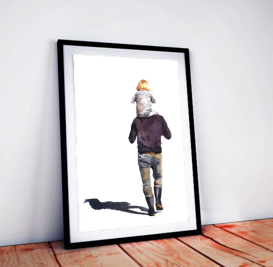 A Father's Love | Original Watercolour | Art Lover Gift | Edswatercolours