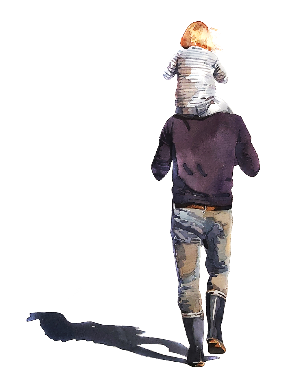 A Father's Love | Original Watercolour | Art Lover Gift | Edswatercolours