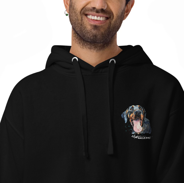 Doberman Embroidered Unisex Premium Hoodie | Cotton Heritage M2580.