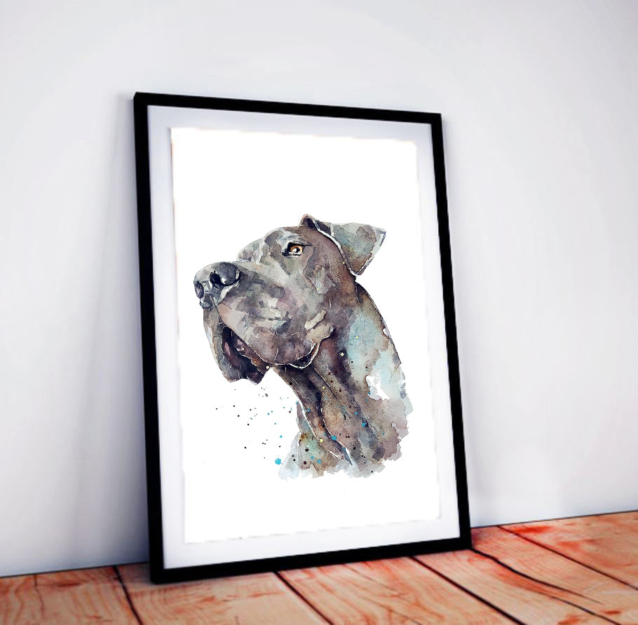Great Dane | Original Watercolour | Dog Lover Gift | Edswatercolours