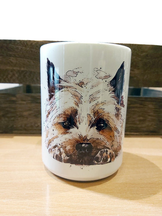 Cairn Terrier Ceramic Mug 15oz | Dog Lover Gift | Edswatercolours