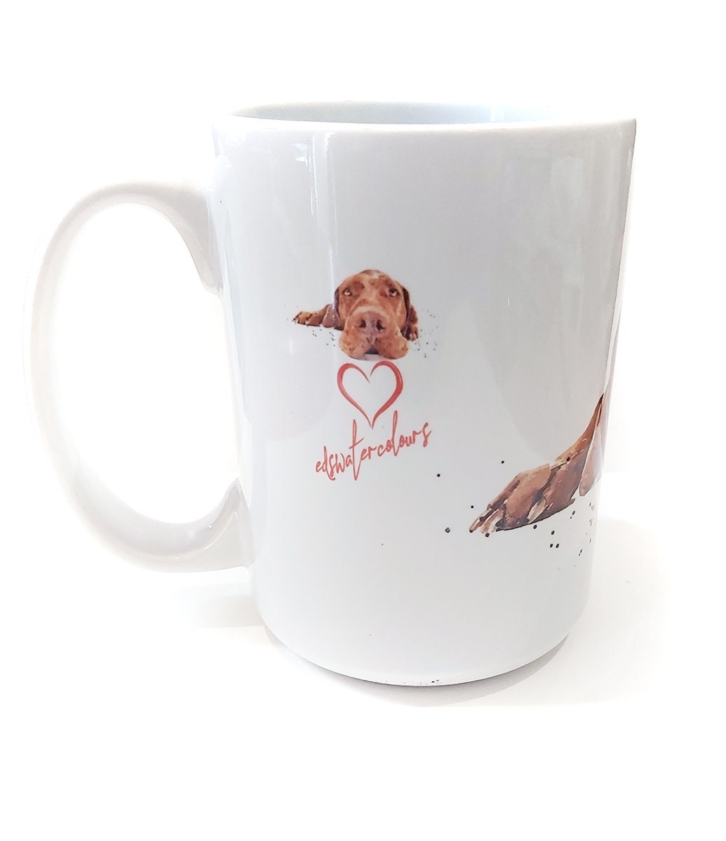 Vizsla Version III Ceramic Mug 15oz | Dog Lover Gift | Edswatercolours