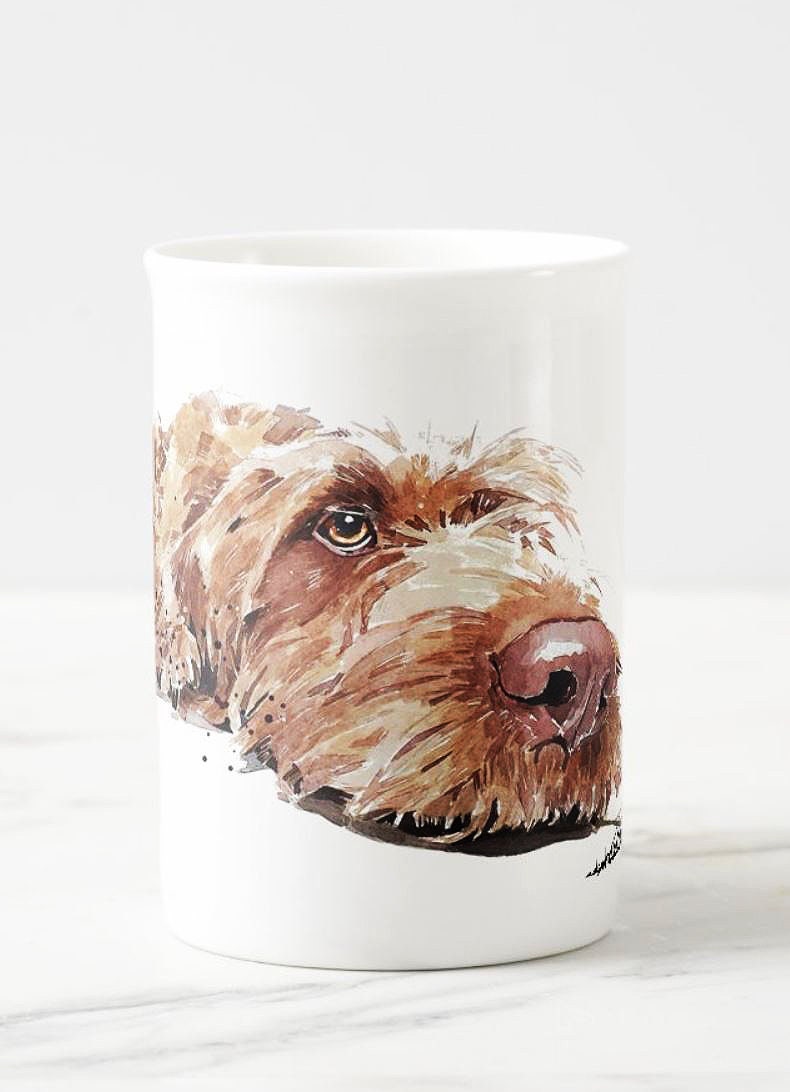 Wirehaired Vizsla Windsor Fine Bone China Mug 10oz | Dog Lover Gift | Edswatercolours