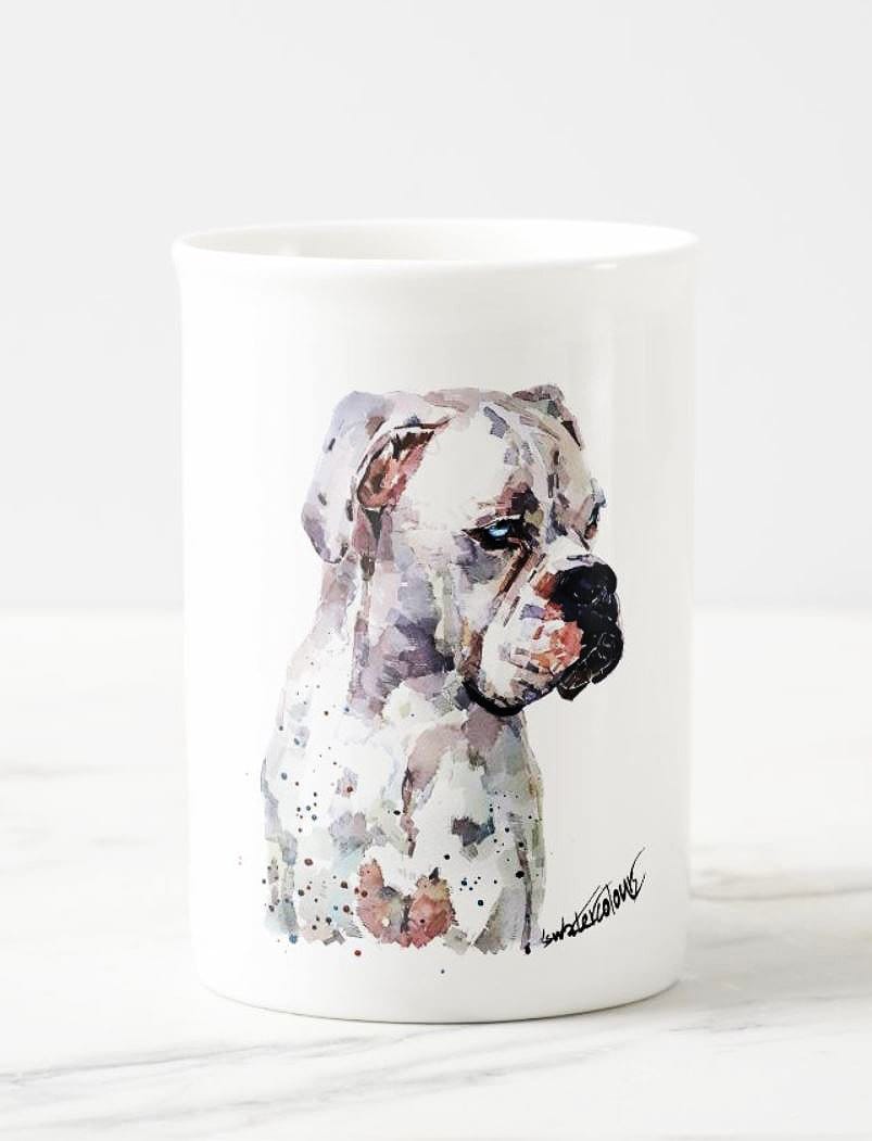 Boxer Windsor Fine Bone China Mug 10oz | Dog Lover Gift | Edswatercolours