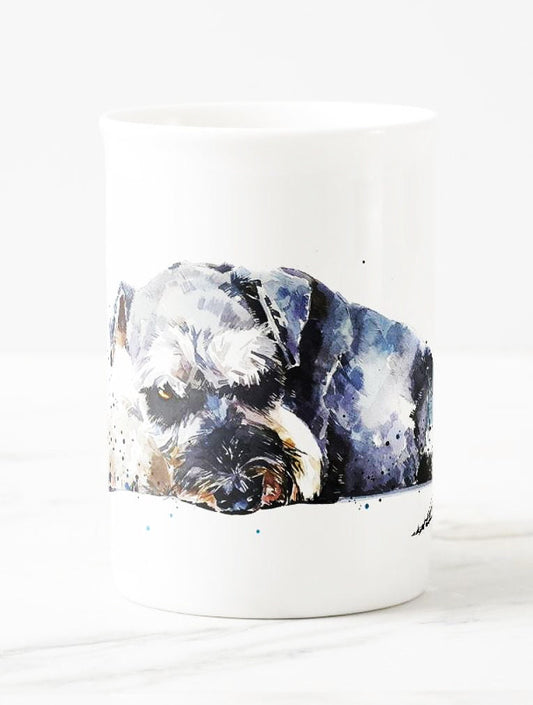 Schnauzer Windsor Fine Bone China Mug 10oz | Dog Lover Gift | Edswatercolours