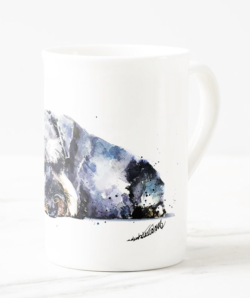 Schnauzer Windsor Fine Bone China Mug 10oz | Dog Lover Gift | Edswatercolours