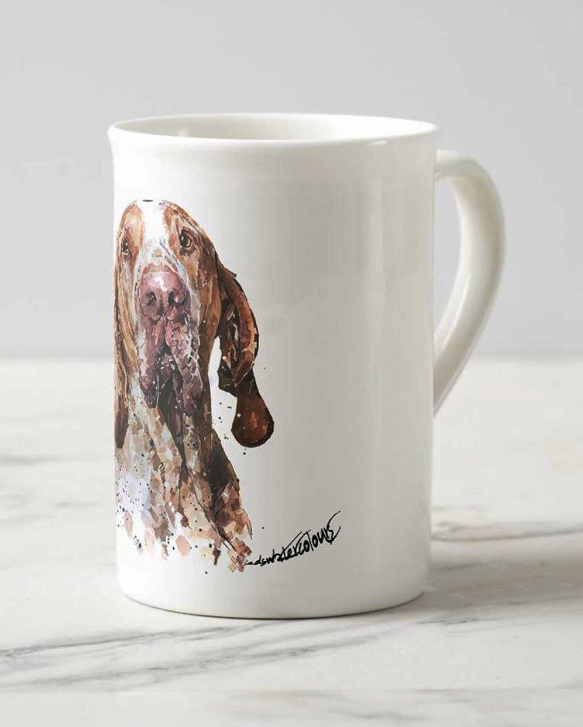 Bracco Italiano Windsor Fine Bone China Mug 10oz | Dog Lover Gift | Edswatercolours