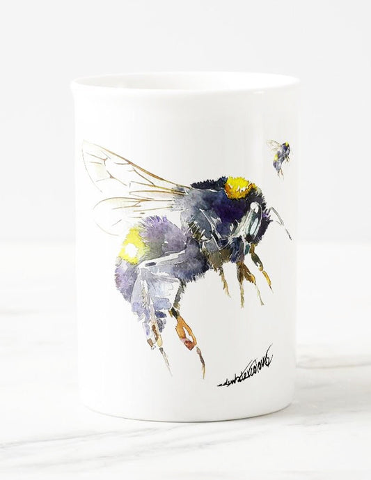 Bee Windsor Fine Bone China Mug 10oz | Gift | Edswatercolours