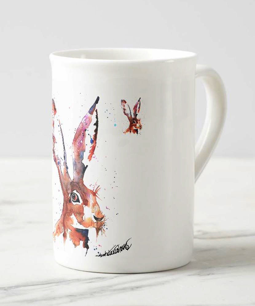Hare Windsor Fine Bone China Mug 10oz | Gift | Edswatercolours